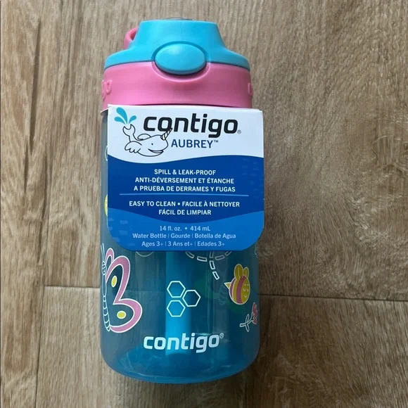 NWT Contigo Aubrey Kids 14 Fl. Oz. Plastic Water Bottle - Picture 1 of 8